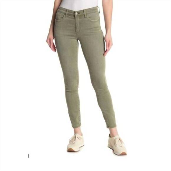 NEW JOE'S JEANS denim mid rise skinny jeans in green - Picture 3 of 4